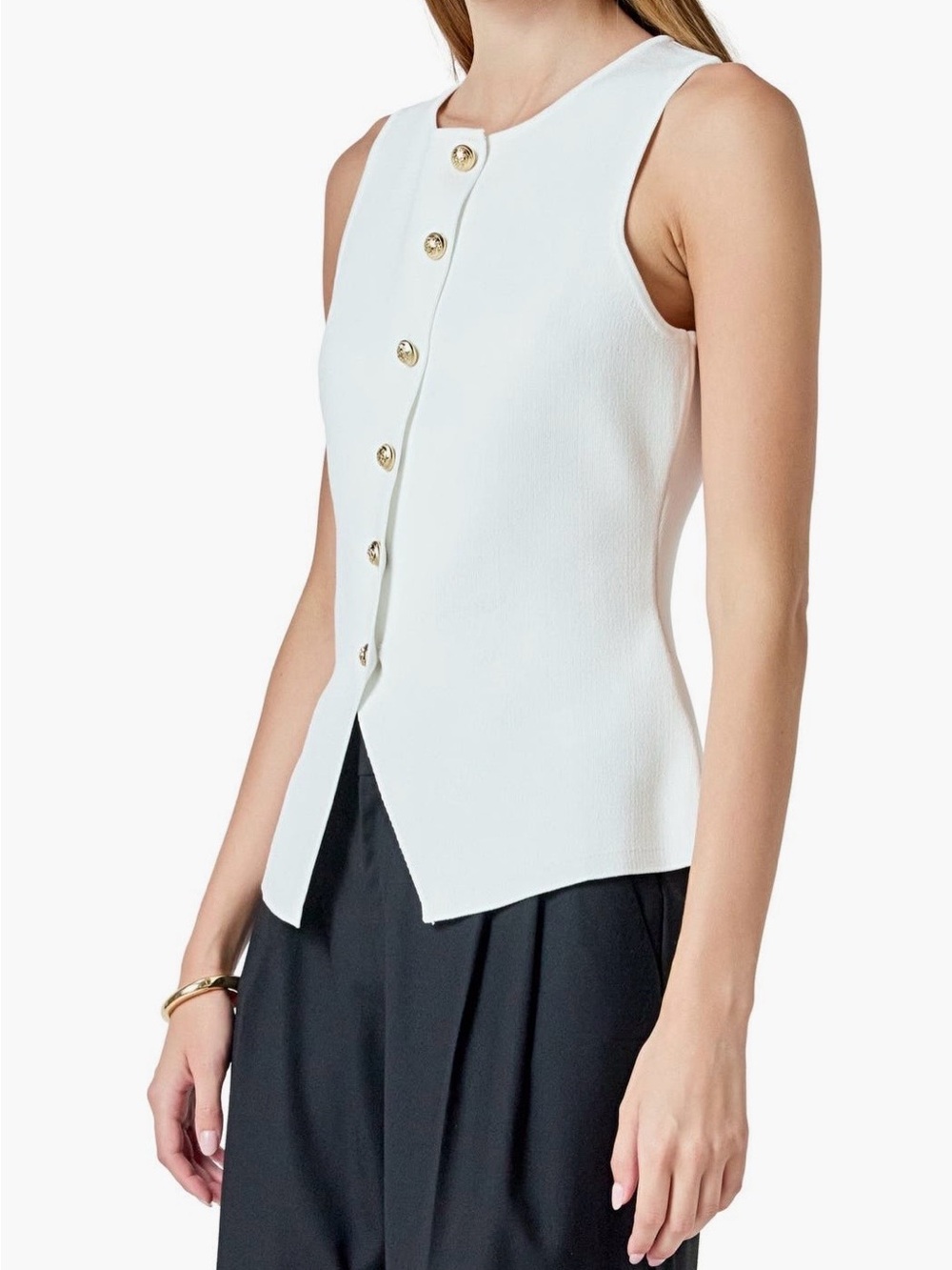Endless Rose Off White Vest